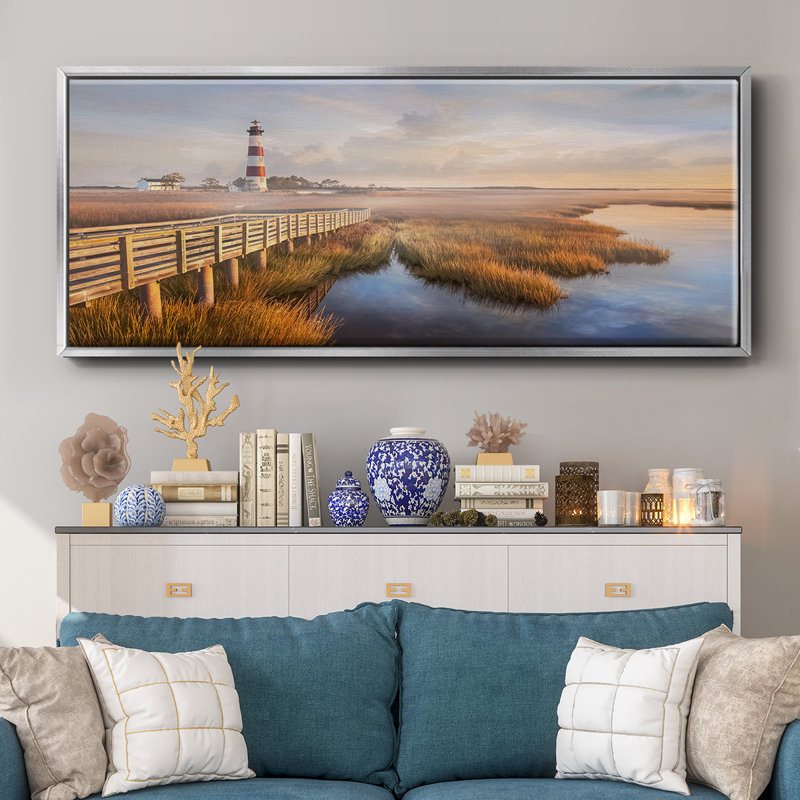 Private Path II- Framed Canvas, 12" H x 30" W
