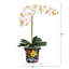 26 po Arrangement artificiel double orchidée dans un pot de fleurs en céramique Talavera mexicain fait à la main