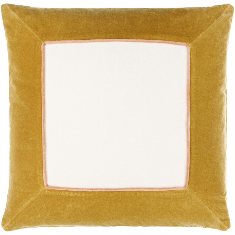 Rainier Cotton Throw Pillow, Down, 22" x 22", Copper