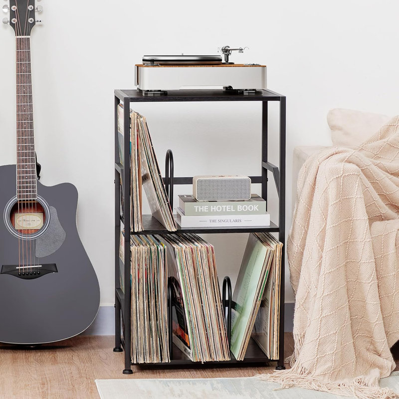 Support pour tourne-disque en vinyle, Noir