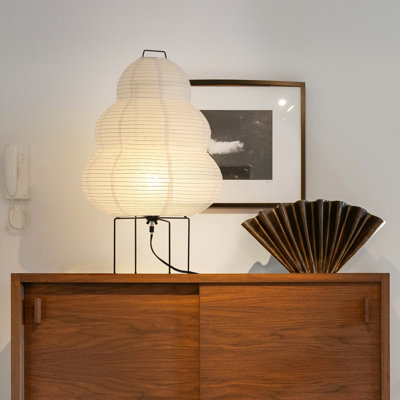 Lampe sur pied en papier Wabi-Sabi