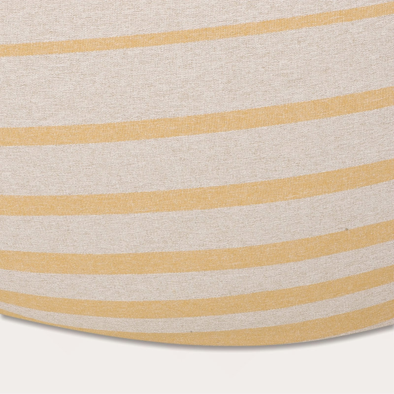 5 Foot Rounded Bean Bag,Striped Yellow