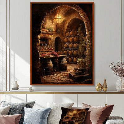 Wine Cellar Harmony - Wine Wall Art Champagne Wall Decor