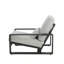 Ensemble de 2 chaises longues d'extérieur et d'intérieur en aluminium avec structure au fini noir et coussin gris-883079938-883079939
