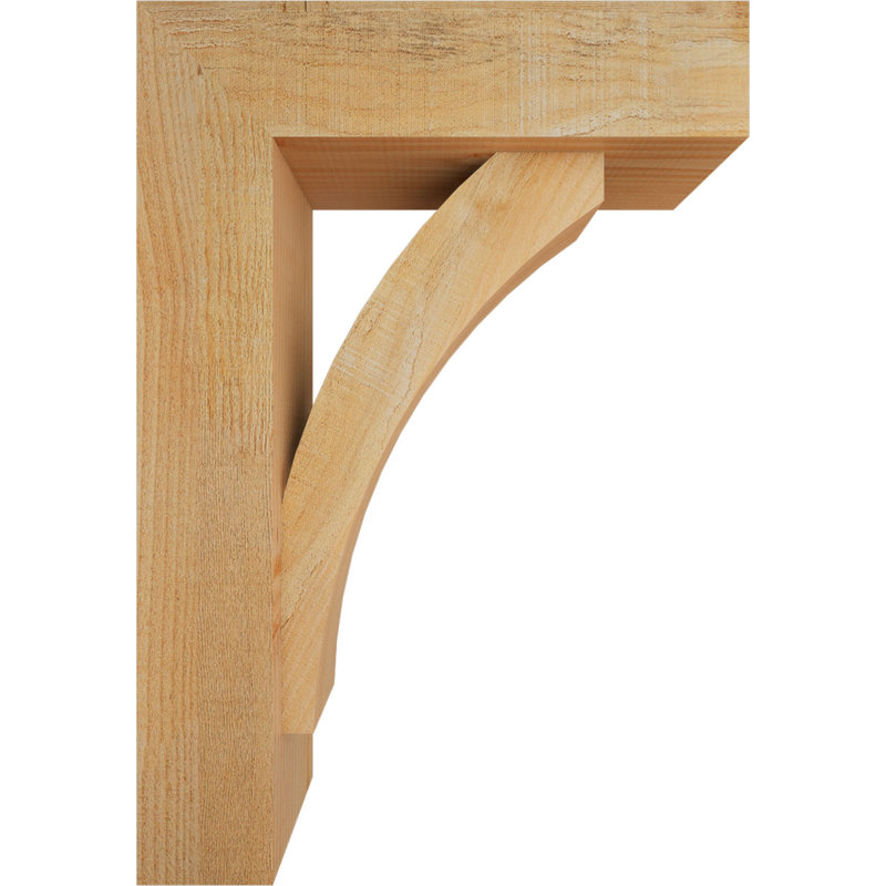 Thorton Block Bracket with Offset Brace, 26 x 18, 6"W Douglas Fir (Rough Sawn)