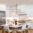 5-Light 20-Inch Nickel Modern Farmhouse Crystal Chandelier With Crystal Drum Shade For Kitchen Island Dining Room Entryway-487591987