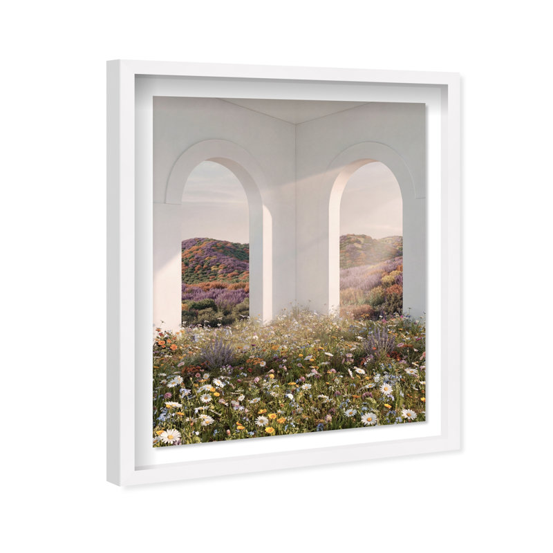 Sunlight Coming Through Print by Oliver Gal, 21.5"H x 25.5"W, White Shadowbox