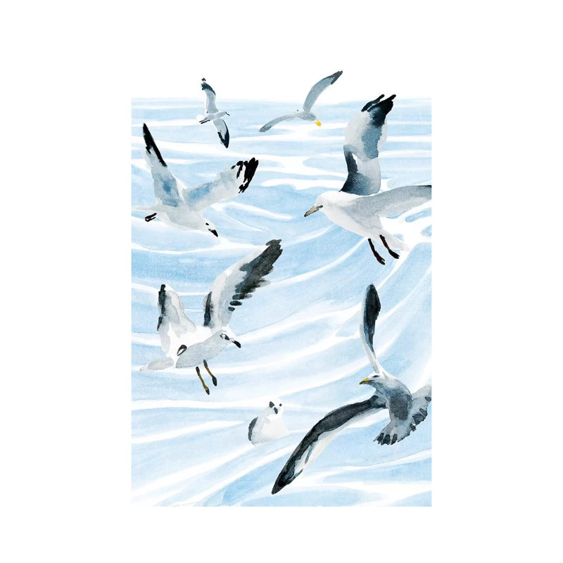 Seagull Soiree II by Annie Warren - Wrapped Canvas Gallery-Wrapped Canvas Giclée, 101.6 cm H x 66.04 cm W x 1.91 cm D