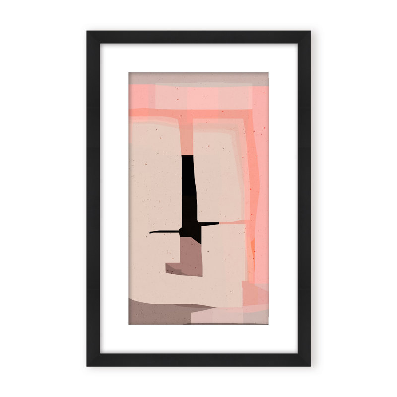 Abstract Phase 1 by  - Picture Frame Painting on Paper, 24" H x 16" W x 1.125" D, Black, Framed Print