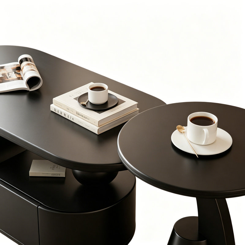 Ceballos, Noir, H 17,71 po x L 39,37 po x l 19,68 po, Noir
