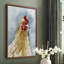Portrait de poulet II, reproduction encadrée - bois massif-806798606-806798605