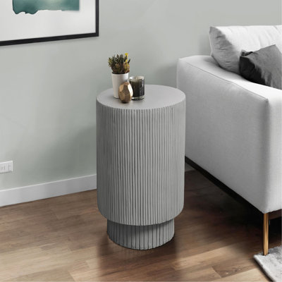 Accent Table, 25"H, Indoor Or Outdoor, Bedroom, End, Living Room, Nightstand, Round, Side Table,Contemporary, Modern