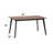 Bery Dining Table, 59 Inch Rectangular Brown Top, Scandinavian Black