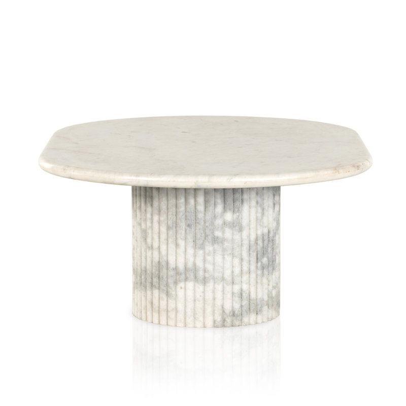 Oranda Marble Coffee Table, Polished White