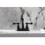 Robinet de salle de bain central à 4 poignées à 3 trous à fixation sur le comptoir avec robinet escamotable en plastique Kingston-136846105