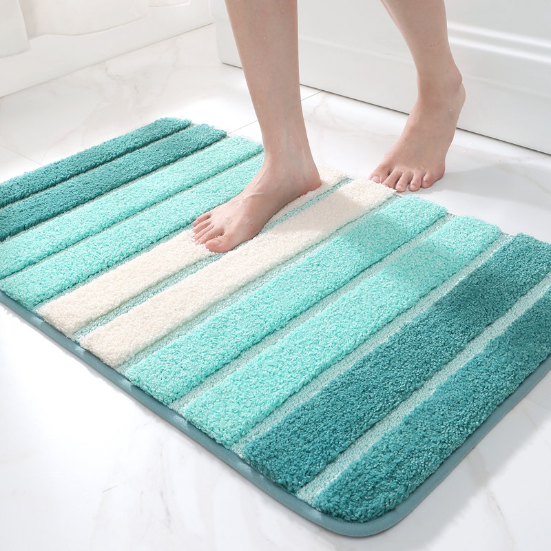 Danimir Microfiber / Microsuede Non-Slip Bath Rug, 20" W x 32" L, Green