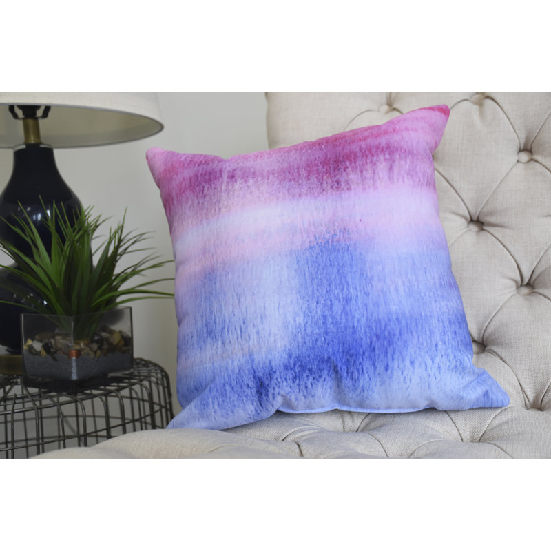 Housse de coussin et insert moelleux Harvest, 16 po x 1 po, Rose / Bleu