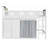 Twin Size Loft Bed with Storage Cabinet, Wardrobe and LED, White and Espresso-2098741683-2098741681