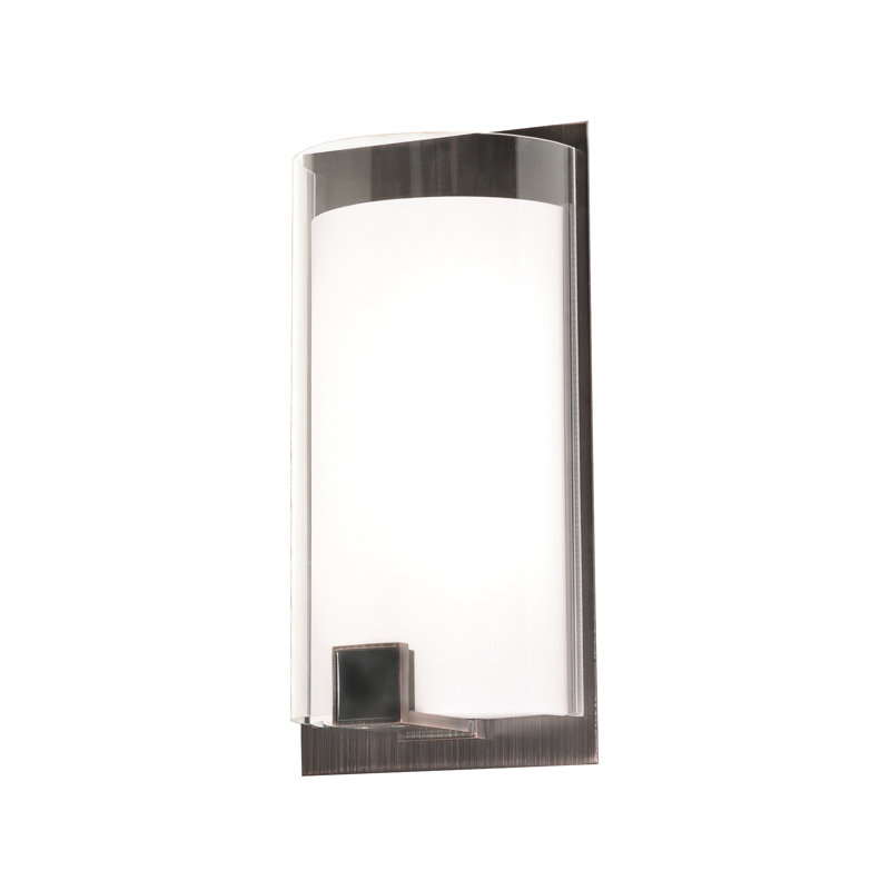 Garon Flush Mounted Sconce, 12.63" H x 6.5" W x 3.88" D, Oakley Bronze