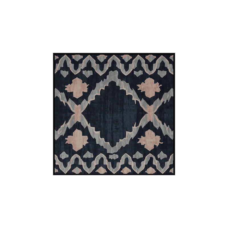 Tapis gris soyeux et moelleux, Carré 8 pi