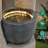 32" Modern Geometric Water Fountain with LED Lights, Two Bowls Cascading Waterfall Decor, Weather-Resistant Resin Outdoor Feature