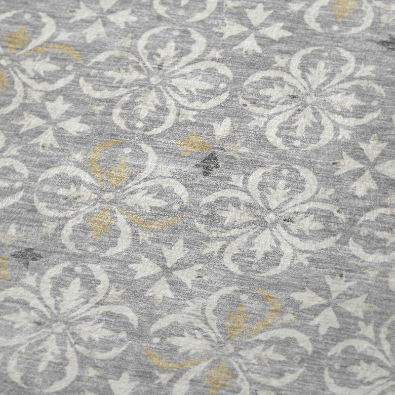 Jeté floral Sherpa ASB930 Addison, Gris