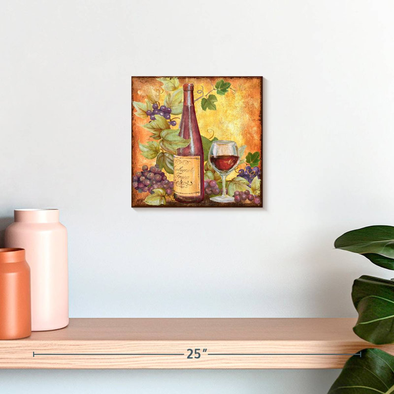 Yarlin vigne et vin rouge, H 10 po x l 10 po