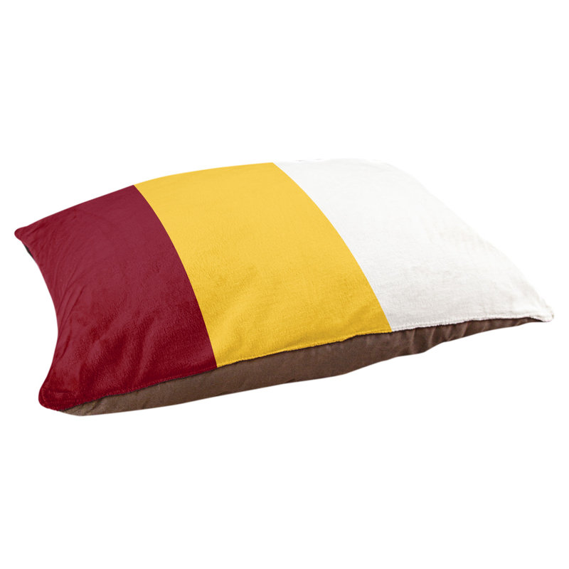 Coussin Louisville, Très grand (l 50 po x P 40 po x H 7 po), Marron / milieu jaune