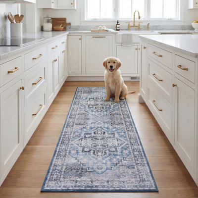 Tapis oriental bleu / gris czarnetzki