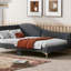 Twin Size Upholstered Daybed With Headboard And Armrest, Support Legs, Twin Size-1236461277-1236461267