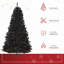 Arbre de Noël artificiel noir 7 pi