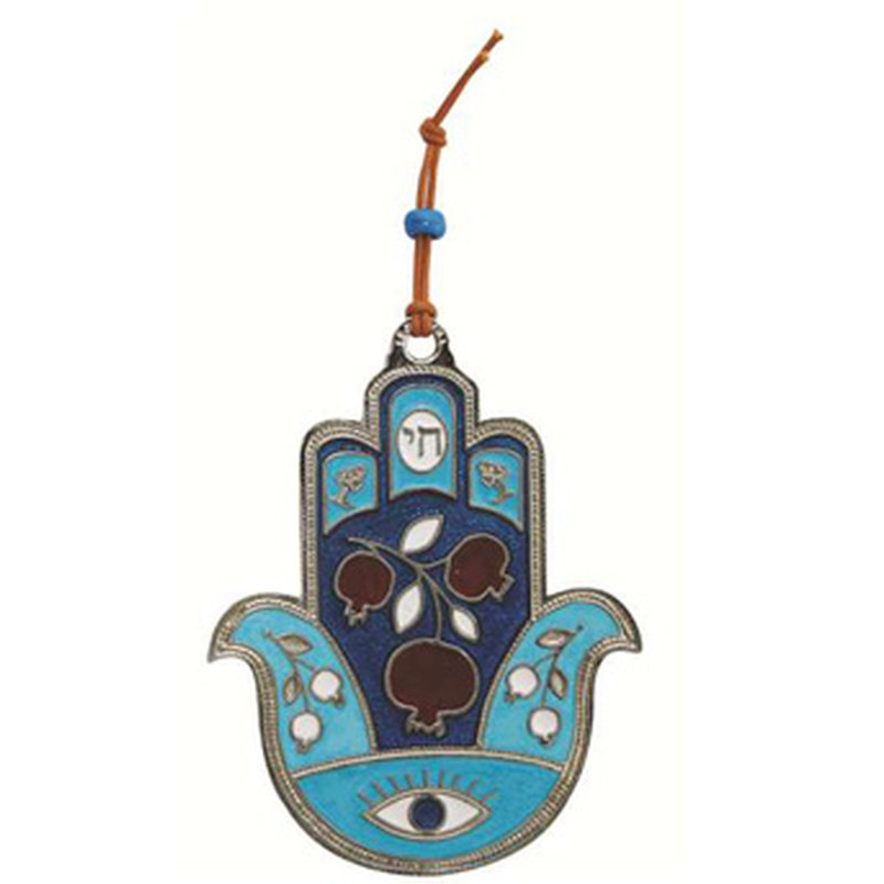 Hamsa ultime en métal Judaica, Bleu sarcelle