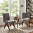 Chaise d'appoint rembourrée en lin Turfed