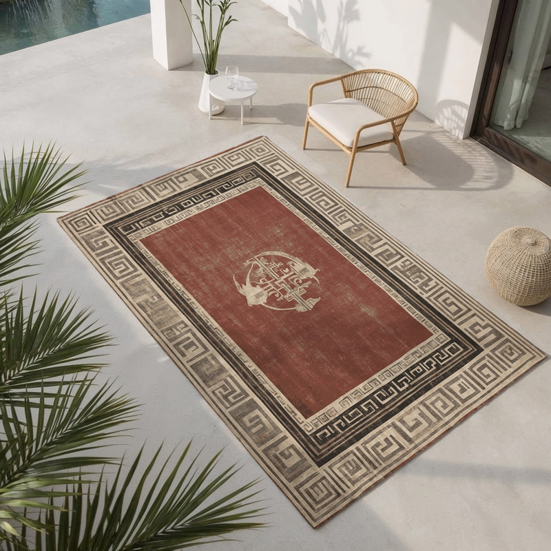 Tapis intérieur et extérieur Orphean Lyric, Rectangle 5 pi x 7 pi