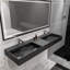 Juniper 72" Wall Mounted Solid Surface Floating Bathroom Sink with Concealed Drain - White-1158740705-1158740719