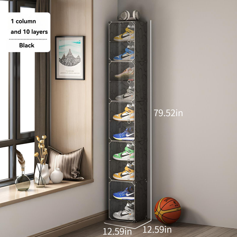 Range-chaussures pliable transparent, range-chaussures en plastique