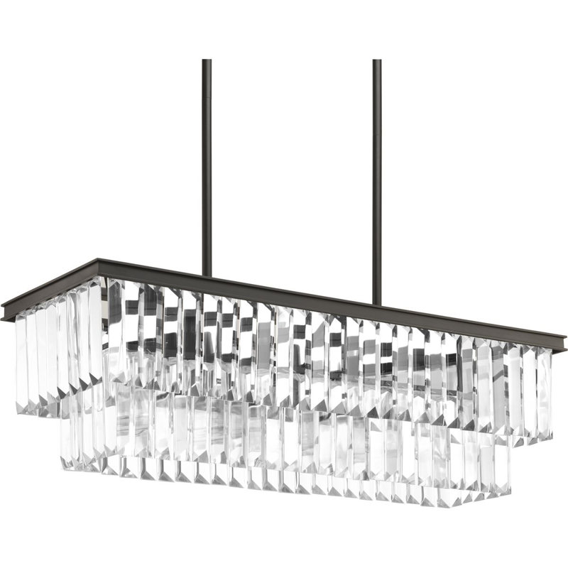 Lustre à 4 lumières Galene, Bronze antique