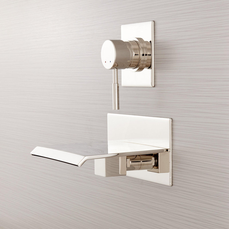 Lavelle Wall Mounted Waterfall Faucet, Polished Nickel