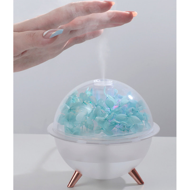 New Eernal Flower Humidifier Light Hydrating Dispositif Humidifier Flower Arrangement DIY Festival, White/Blue