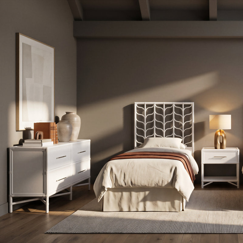 Lit plateforme Ivy, Simple TG, Blanc