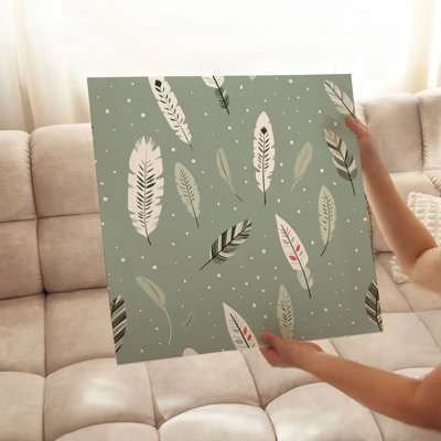 «Botanical Scandinavian Bohemian Feathers II», reproduction d'art scandinave sans cadre
