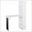 Bureau mural convertible avec tableau noir et tablette latérale HOMcom