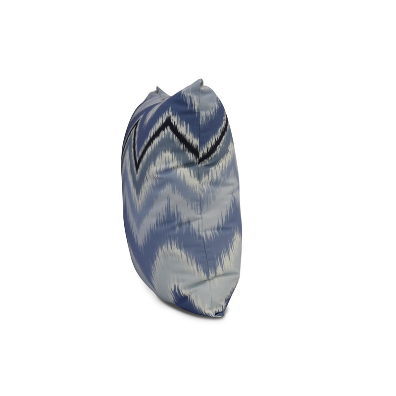 Chevron Reversible Throw Pillow, 16"x16", Cadet