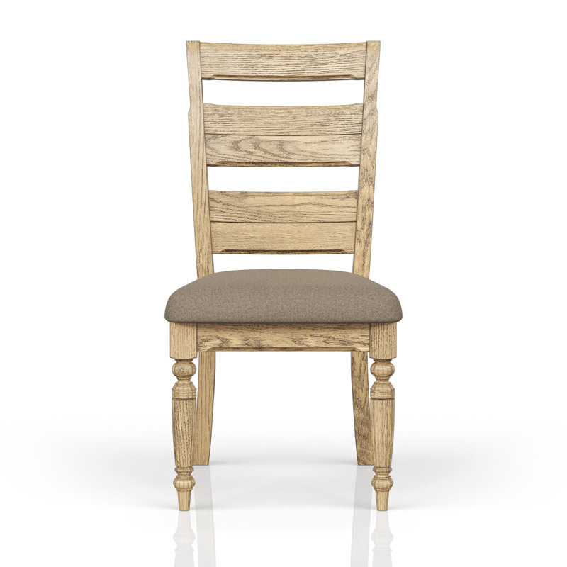 Chaise d'appoint à dossier échelle Gildas - finition caramel