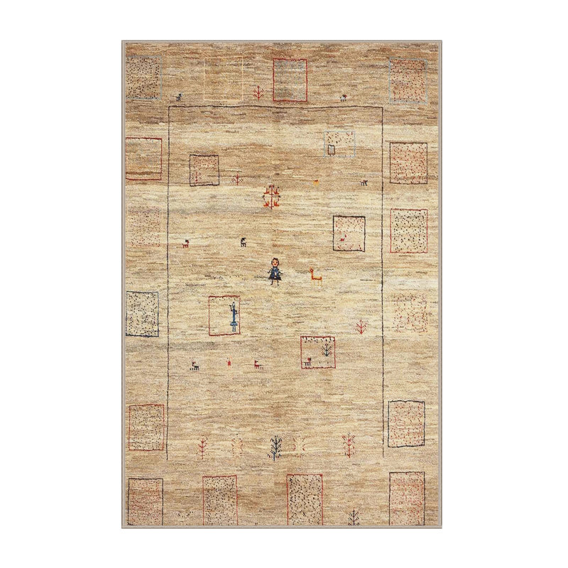 Tapis beige, Rectangle 5 pi x 7 pi