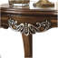 Table de bout en chêne rustique, pieds de style Queen Anne