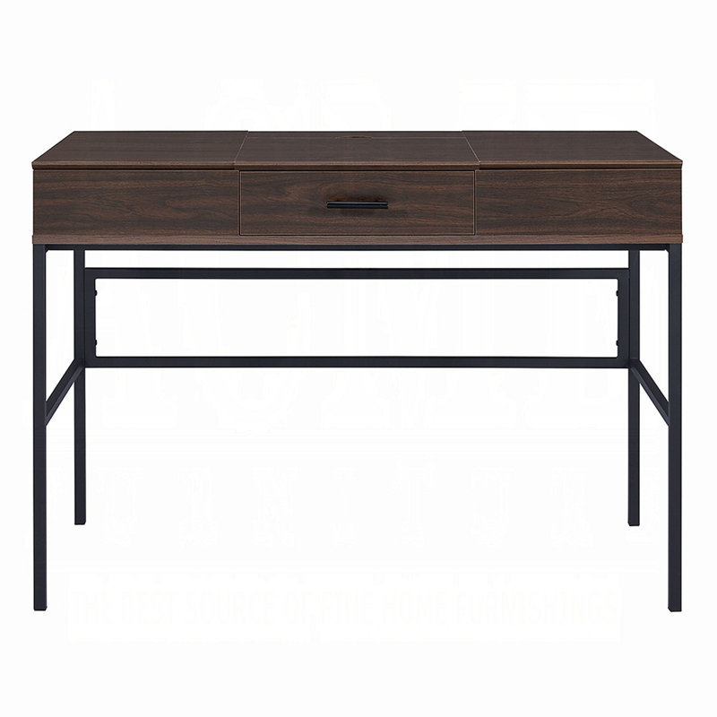 Bureau d'écriture à 1 tiroir avec port USB, Chêne