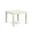 L'ensemble de table de salle à manger 5 pièces comprend une table de cuisine rectangulaire avec une rallonge papillon et 4 chaises rembourrées en similicuir pour étang, blanc lin-1012563590-945850517-945850518