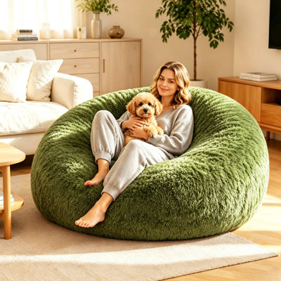 Bean Bag Sofa With Plush Memory Foam, Comfortable Reading Corner Chair For Bedroom, Living Room, Dormitory, Ideal For Reading, Working, Gaming