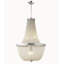 Lustre drapé 6 lumières empire blanc